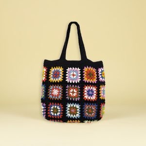 Shahi Aura Handcrafted Crochet Granny Square Tote Bag